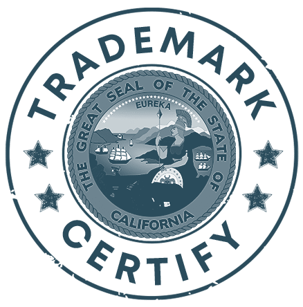 Trademark Certify logo with a stamp type feel.